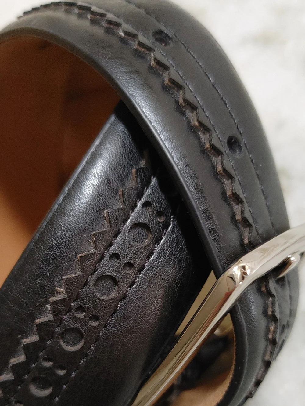 Cole Haan Black Western Style Belt Size 40